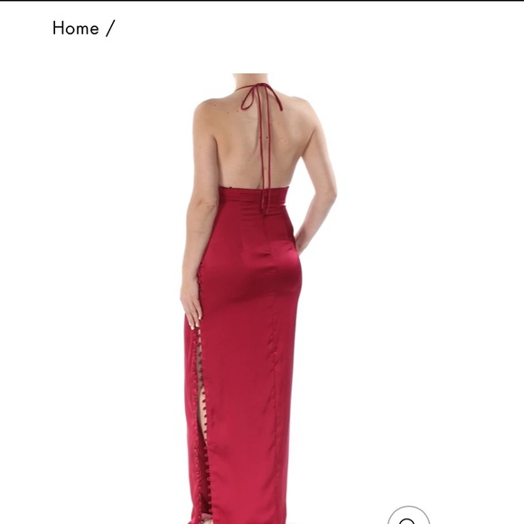 Fame and partners red satin dress - Picture 3 of 4